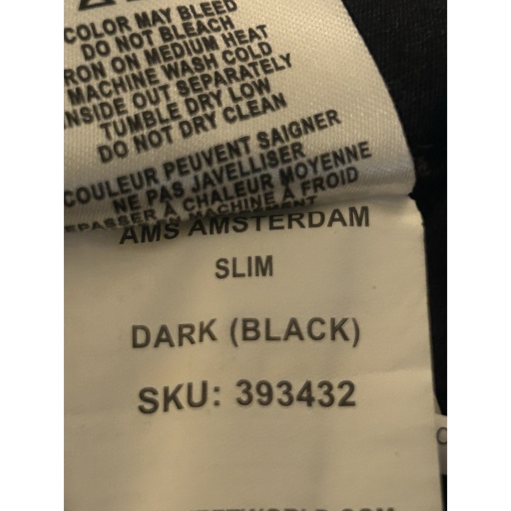 Warp + Weft Jeans Men's 32X30 Black AMS Amsterdam Slim Stretch Denim (32X30) - Picture 13 of 16